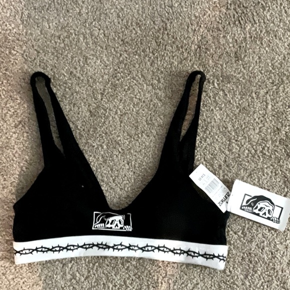 Zumiez Swim Rare Nwt Lurking Class Barbered Wire Black White Bikini